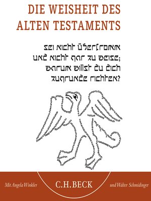 cover image of Die Weisheit des Alten Testaments